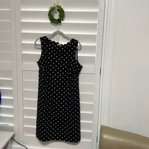 Talbots size 1X black and white polka dot dress.